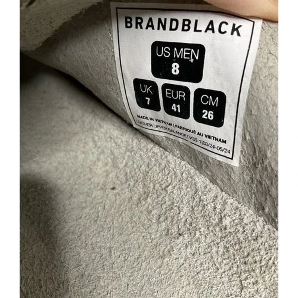 NWOB Brandblack Carrera Gray Asphalt Slip‎ On Slides Clogs Men 8 Vietnam Suede